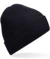 BB376R (B376R) Ribbed Beanie Black colour image